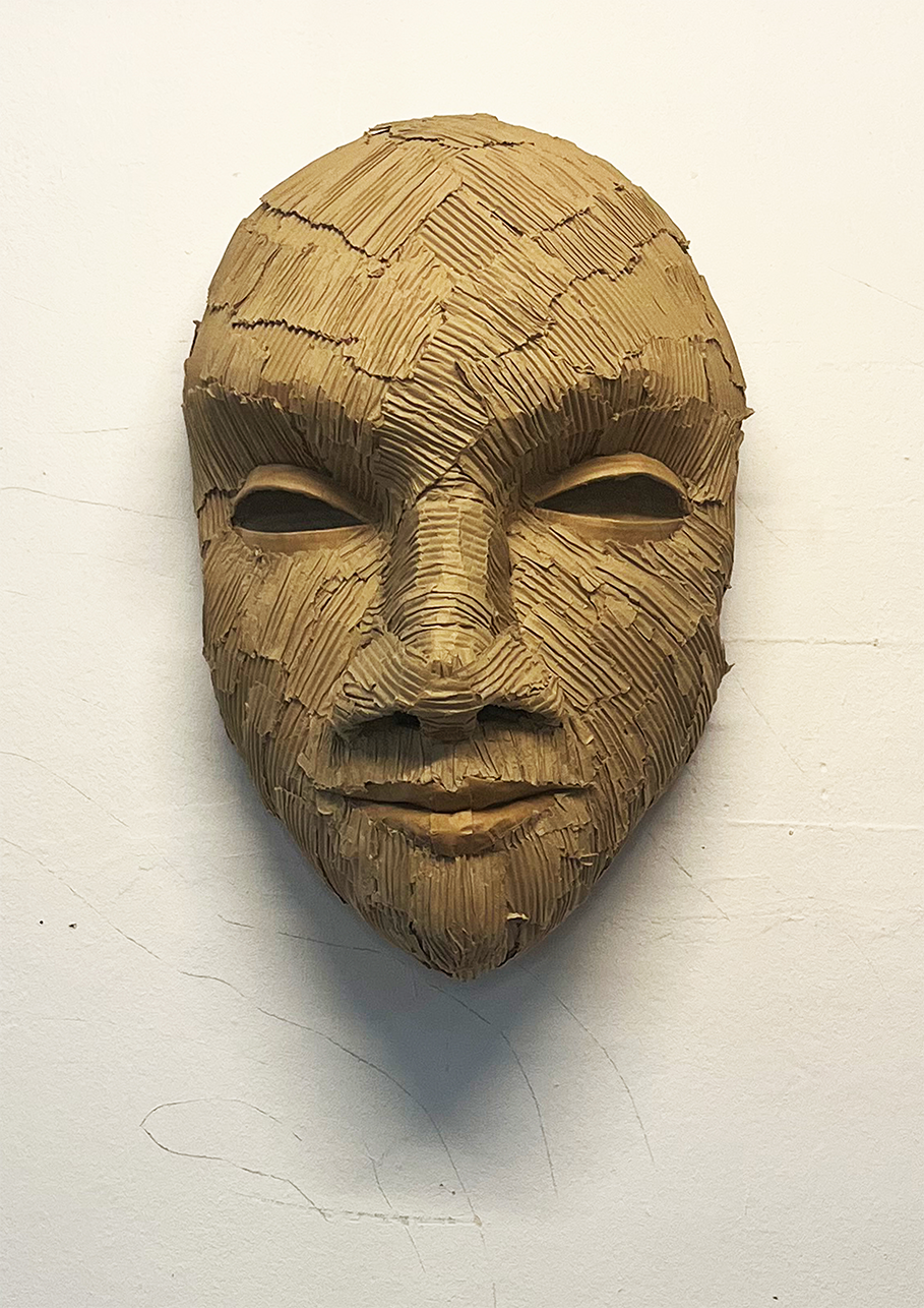 Opsis 1 - Cardboard Sculpture - 40x70x30 cm - 2025