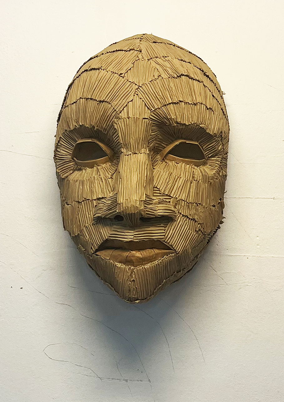 Opsis 3 - Cardboard Sculpture - 40x70x35 cm - 2025